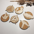 Set of 6 Star Trek Wooden Coasters - Handmade Gift - Housewarming - Wood Kitchenware
